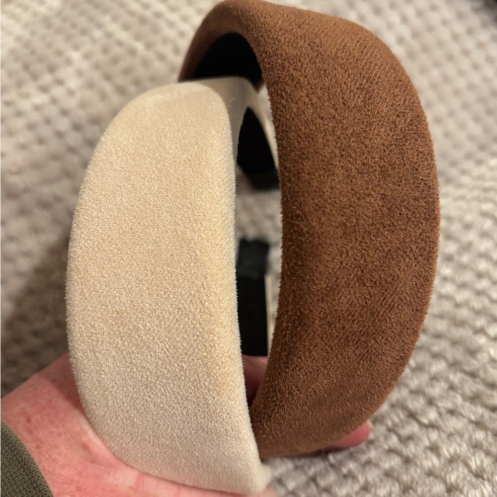 Elegant Brown and Cream Headband Set